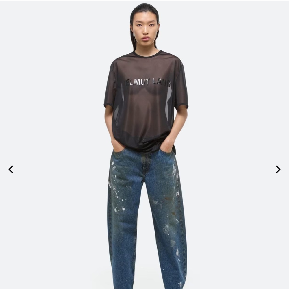 Helmut Lang Sheer Logo Tee
